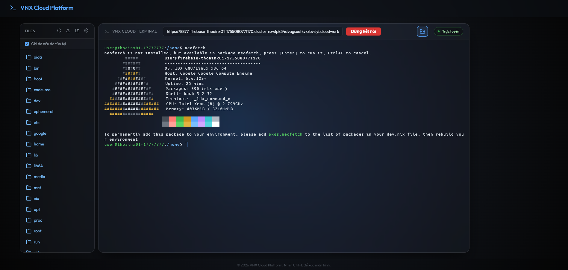 VNX Terminal Features